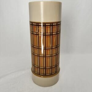 VINTAGE Aladdin Best Buy Wide Mouth Thermos WM4060 Cup 240 Brown Plaid Quart